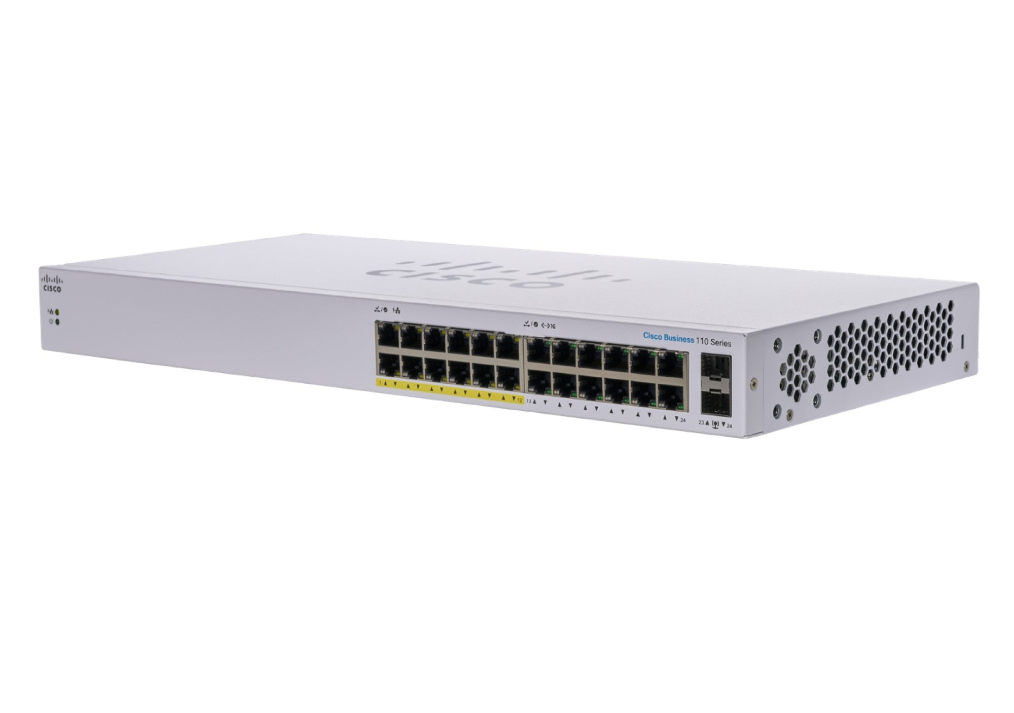 Cisco Business CBS110-24PP-D Unmanaged Switch | 24 Port GE | Partial PoE | 2x1G SFP Shared | Limited Lifetime Protection (CBS110-24PP-D)