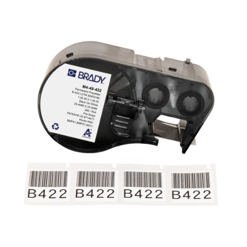 Brady M4-49-422 printer label Black, White Self-adhesive printer label