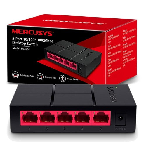 Mercusys 5-Port 10/100/1,000 Mbps Desktop Switch