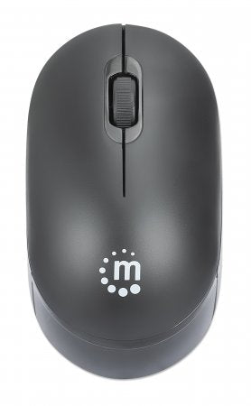 Manhattan Performance III Wireless Mouse, Black, 1000dpi, 2.4Ghz (up to 10m), USB, Optical, Ambidextrous, Three Button with Scroll Wheel, USB nano receiver, AA battery (not included), Low friction base, Three Year Warranty
