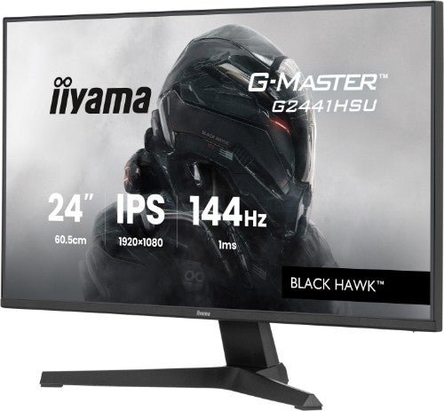 iiyama Get ahead with the 24" G2441HSU Black Hawk monitor with IPS Panel Technology and 1ms MPRT