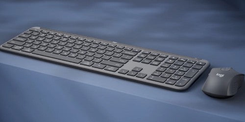 Logitech 920-012511 keyboard Mouse included Office RF Wireless + Bluetooth QWERTY UK English Graphite