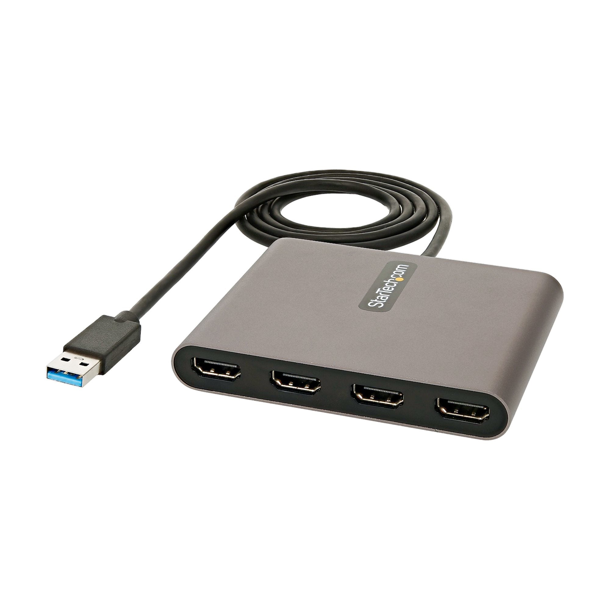 StarTech.com USB 3.0 to Quad HDMI Adapter, USB to 4x HDMI Monitor Converter for Windows (no support for macOS/ChromeOS/Linux) - TAA