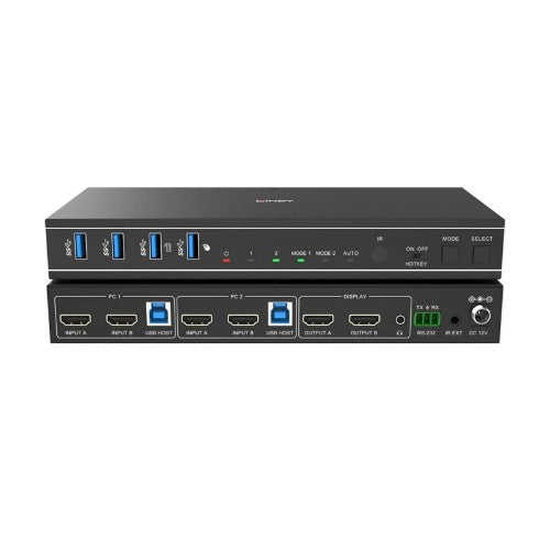 Lindy 2 Port Dual Head HDMI 4K60, USB 3.0 KVM Switch