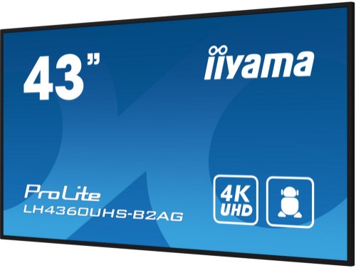 iiyama 43" 4K UHD professional digital signage display with advanced control and connectivity options
