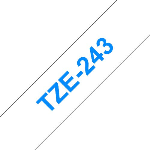Brother TZE-243 DirectLabel blue on white 18mm x 8m for Brother P-Touch TZ 3.5-18mm/36mm/6-18mm/6-24mm/6-36mm