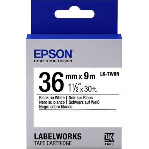 Epson C53S657006/LK-7WBN DirectLabel-etikettes black on white 36mm x 9m for Epson LabelWorks 4-36mm