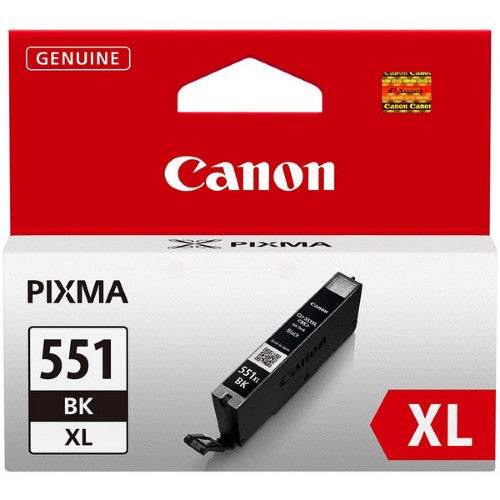 Canon 6443B001/CLI-551BKXL Ink cartridge black high-capacity, 5.53K pages ISO/IEC 24711 1130 Photos 11ml for Canon Pixma IP 8700/IX 6850/MG 5450/MG 6350/MX 725