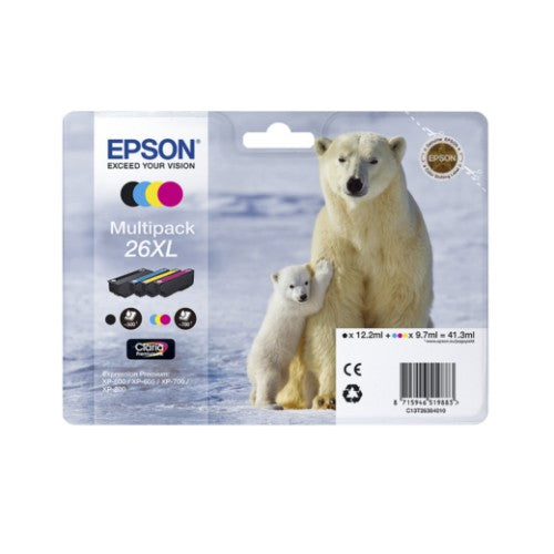 Epson C13T26324012/26XL Ink cartridge cyan high-capacity XL, 700 pages 9,7ml for Epson XP 600