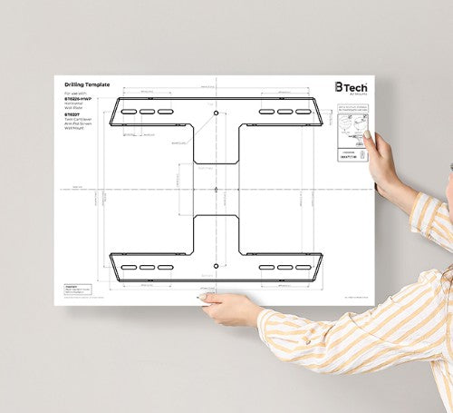 B-Tech Twin Cantilever 190.5 cm (75") Wall Black