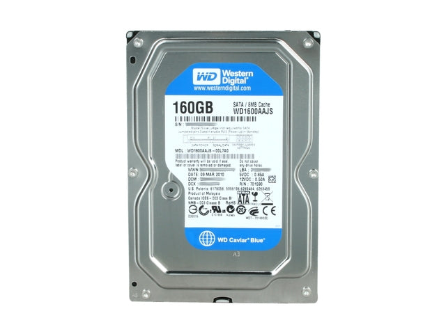 Western Digital Caviar Blue 160GB internal hard drive 7200 RPM 8 MB 3.5" Serial ATA II