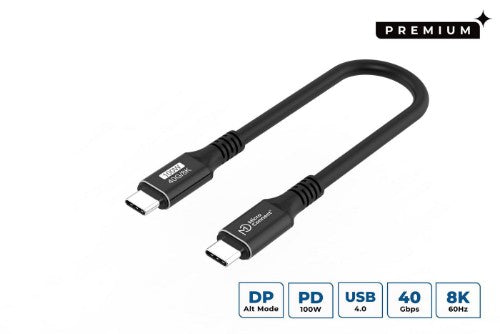 Microconnect USB4CC015 USB cable USB4 Gen 3x2 0.15 m USB C 100 W Black