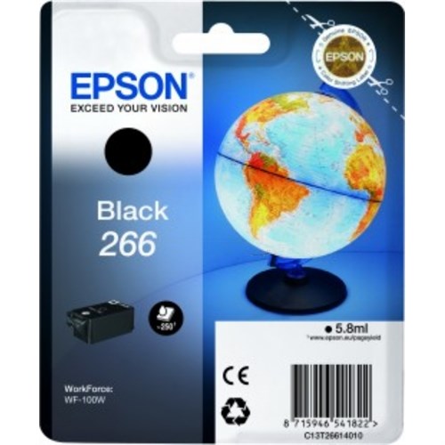Epson C13T26614020/266 Ink cartridge black Blister Acustic Magnetic, 260 pages 5.8ml for Epson WF-100 W