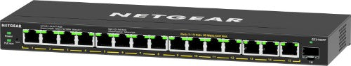 NETGEAR 16-Port High-Power PoE+ Gigabit Ethernet Plus Switch (231W) with 1 SFP port (GS316EPP) Managed Gigabit Ethernet (10/100/1000) Power over Ethernet (PoE) Black