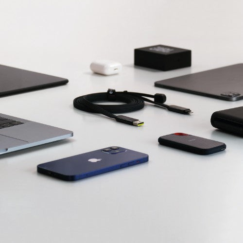 Rolling Square inCharge XL USB cable USB 2.0 2 m USB A/USB C USB C Black
