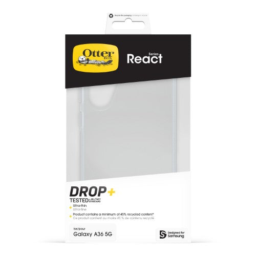 OtterBox React Series for Samsung Galaxy A36 5G, transparent