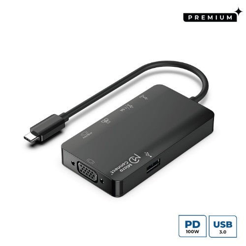 Microconnect USB3.1CCOM14 laptop dock/port replicator Wired USB 3.2 Gen 1 (3.1 Gen 1) Type-C Grey