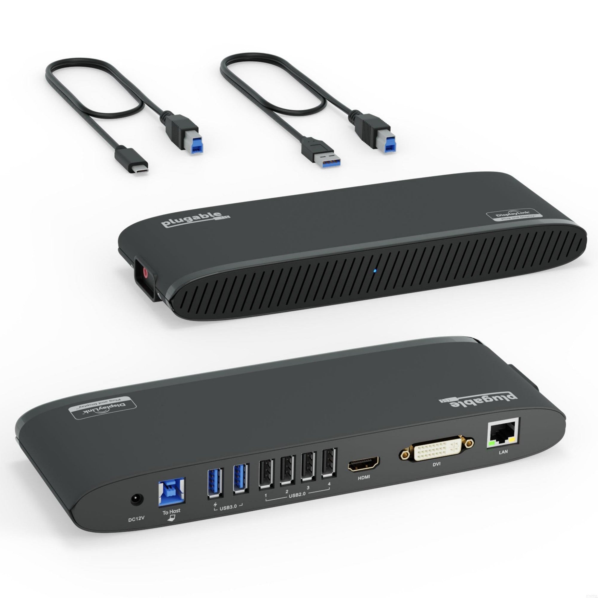 Plugable Technologies USB 3.0 Dual Monitor Horizontal Docking Station