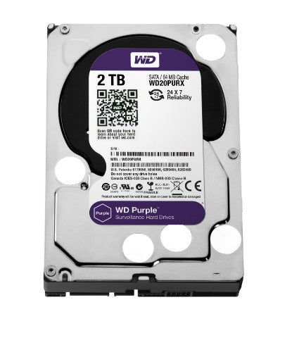 Western Digital Purple internal hard drive 2 TB 5400 RPM 64 MB 3.5" Serial ATA III