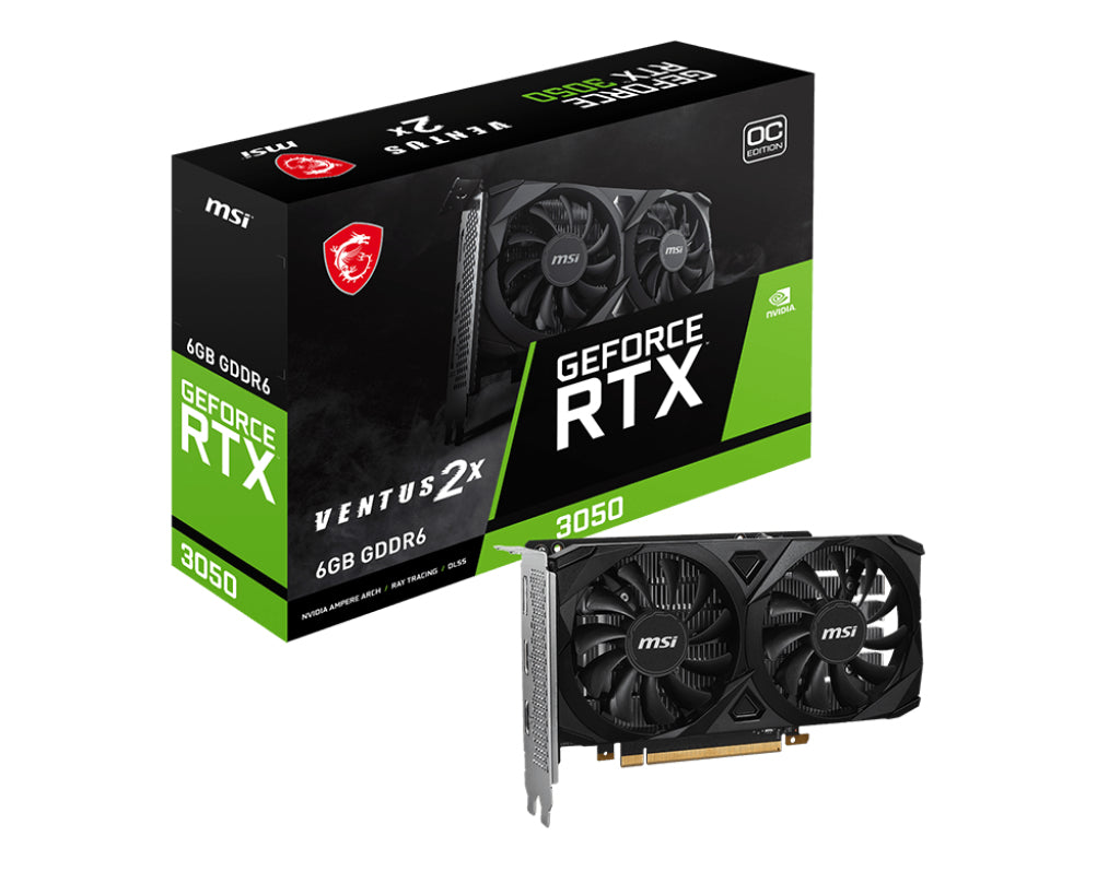 MSI Geforce RTX 3050 VENTUS 2X 6G OC NVIDIA 6 GB GDDR6