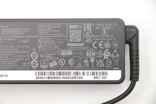 Lenovo 5A10V03250 power adapter/inverter Indoor 65 W Black