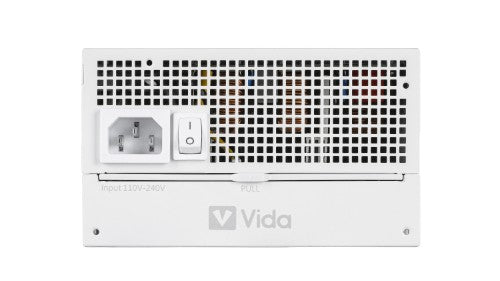 VIDA 850W Heracles White ATX 3.1 Gaming PSU, 80+ Bronze, 140mm Ultra-Quiet FDM Fan, Flat White Cables, PCIe 5.1, Power Lead Not Included power supply unit 24-pin ATX