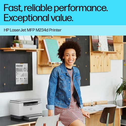 HP LaserJet M234d Multifunction Black and white Printer, Copier, Scanner; Duplex