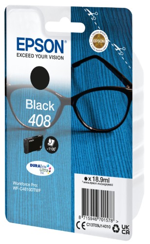 Epson C13T09J14010/408 Ink cartridge black, 1.1K pages ISO/IEC 24711 18.9ml for Epson WF-C 4810