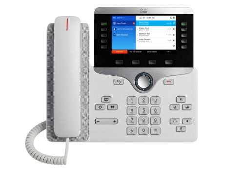Cisco IP Business Phone 8851, 5-inch WVGA Colour Display, Gigabit Ethernet Switch, Class 4 PoE, USB Port, 10 SIP Registrations, 1-Year Limited Hardware Warranty (CP-8851-K9=)