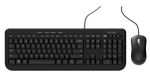 Incase Designed by Microsoft Wired Desktop 600 keyboard Mouse included Universal USB QWERTY French Black