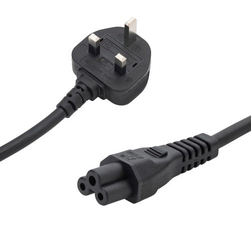 connektgear 3m UK Mains Power Cable - UK Plug to C5 (Cloverleaf) Socket