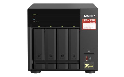 QNAP TS-473A NAS Tower Ryzen Embedded V1500B 8 GB DDR4 0 TB QNAP Turbo System Black
