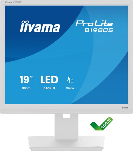 iiyama ProLite The 19’’ B1980S, designed for business, is an impressive LED-backlit monitor with a height adjustable stand