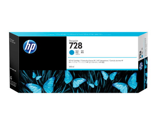 HP F9K17A/728 Ink cartridge cyan 300ml for HP DesignJet T 730/830