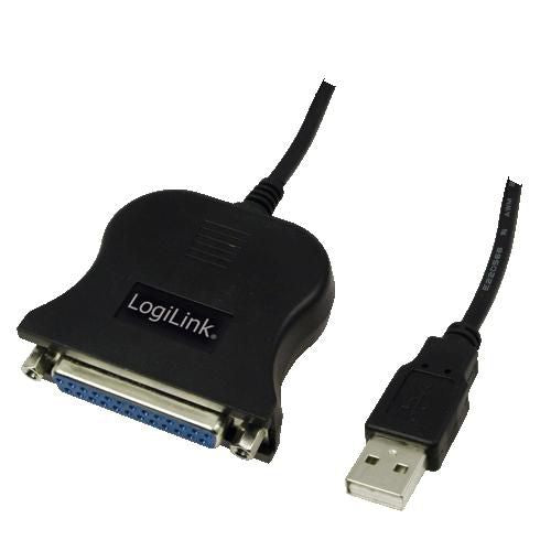 LogiLink UA0054A parallel cable Black 1.8 m