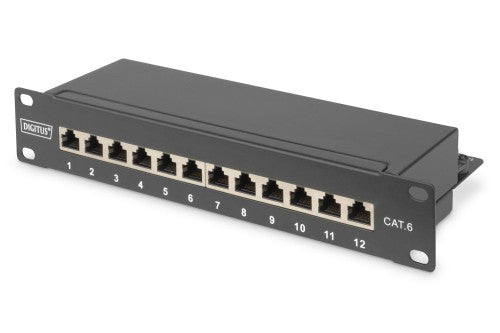 Digitus CAT 6, Class E Patch Panel, shielded, black