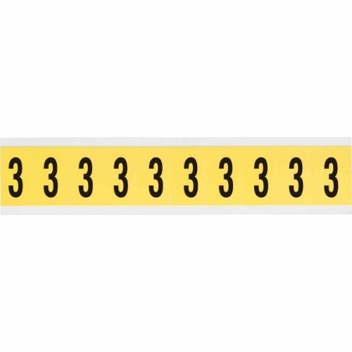 Brady 3430-3 self-adhesive label Rectangle Removable Black, Yellow 10 pc(s)