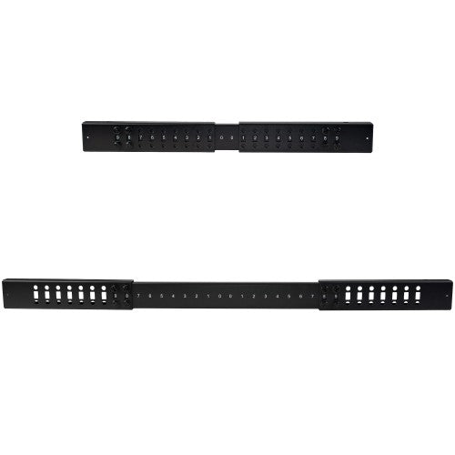 StarTech.com 4-Post 25U Mobile Open Frame Server Rack, Four Post 19in Network Rack with Wheels, Rolling Rack with Adjustable Depth for Computer/AV/Data/IT Equipment - Casters, Leveling Feet or Floor Mounting
