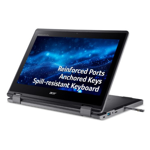 Acer TravelMate Spin B3 B3 Spin TMB311RN-33 - 11.6" Full HD Touchscreen, Intel N100, 8GB, 128GB UFS, Windows 11 Pro Education Notebook