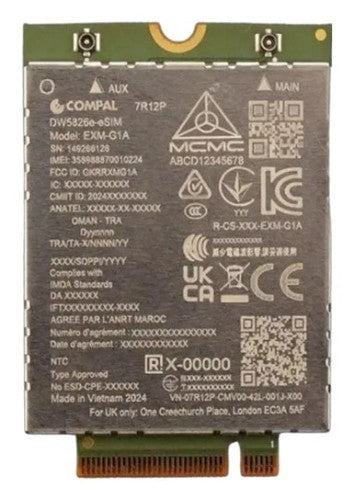 DELL DW5826E Internal WWAN 600 Mbit/s