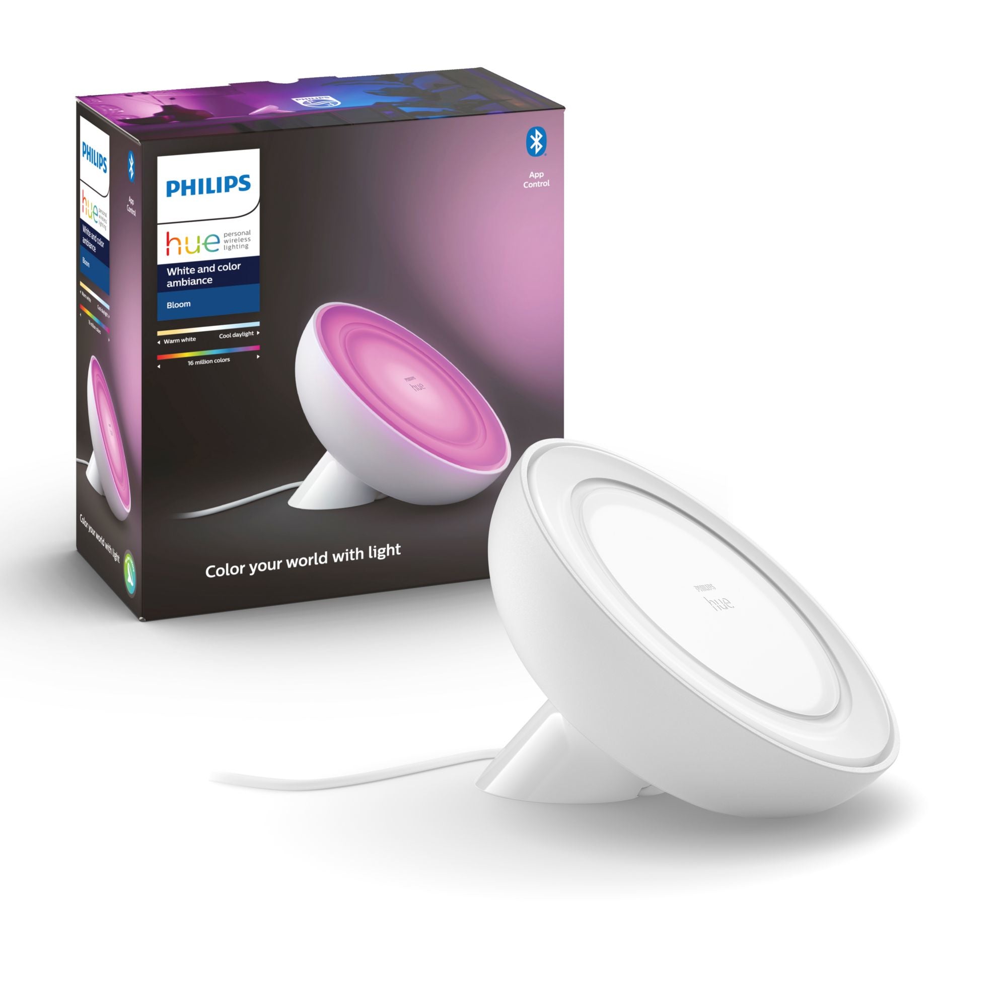 Philips Hue White and colour ambience Bloom table lamp