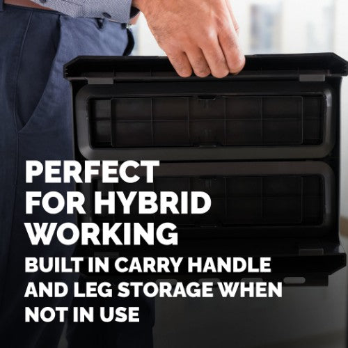 Fellowes Computer Monitor Stand with 3 Height Adjustments - Breyta Monitor Riser with Cable Management - Ergonomic Adjustable Monitor Stand for Computers - Max Weight 15KG - Black