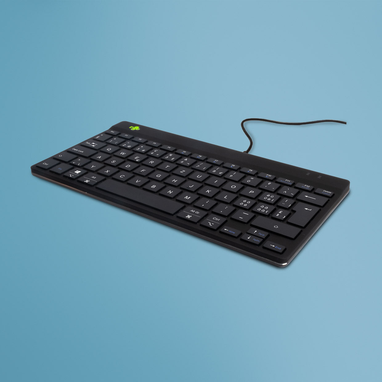 R-Go Tools Ergonomic keyboard R-Go Compact Break, compact keyboard with break software, QWERTZ (CH), wired, black