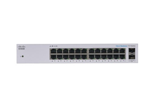 Cisco Business CBS110-24T-D Unmanaged Switch | 24 Port GE | 2x1G SFP Shared | Limited Lifetime Protection (CBS110-24T-D)