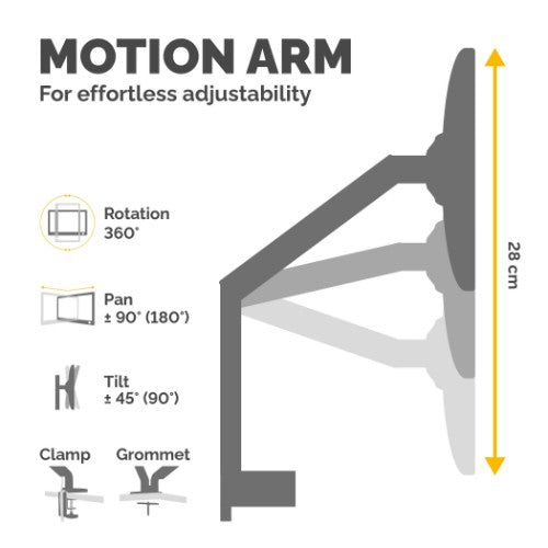 Fellowes Platinum Series Dual Monitor Arm - Monitor Mount for Two 8KG 40 Inch Screens - Adjustable Dual Monitor Desk Mount - Tilt 45° Pan 180ᵒ Swivel 360ᵒ Rotation 360ᵒ, VESA 75 x 75/100 x 100 - Silver