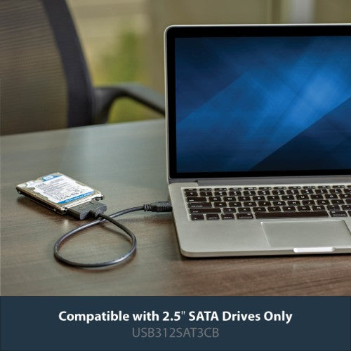 StarTech.com USB 3.1 to 2.5" SATA Hard Drive Adapter - USB 3.1 Gen 2 10Gbps with UASP External HDD/SSD Storage Converter