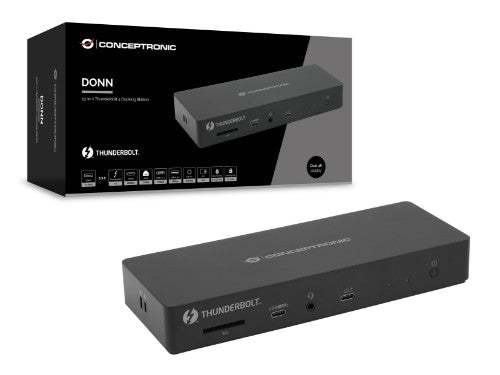 Conceptronic DONN30B 13-in-1 Thunderbolt 4 Docking Station