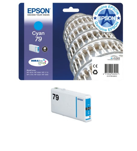 Epson C13T79124010/79 Ink cartridge cyan, 800 pages 6.5ml for Epson WF 4630/5110