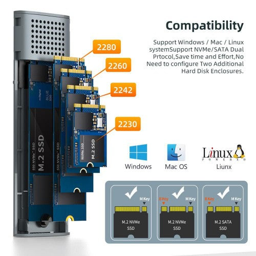 CoreParts MSUB3304 storage drive enclosure HDD/SSD enclosure Black