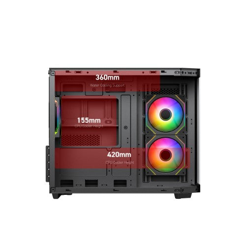 VIDA EDGE MINI MATX ARGB BLACK CASE Cube